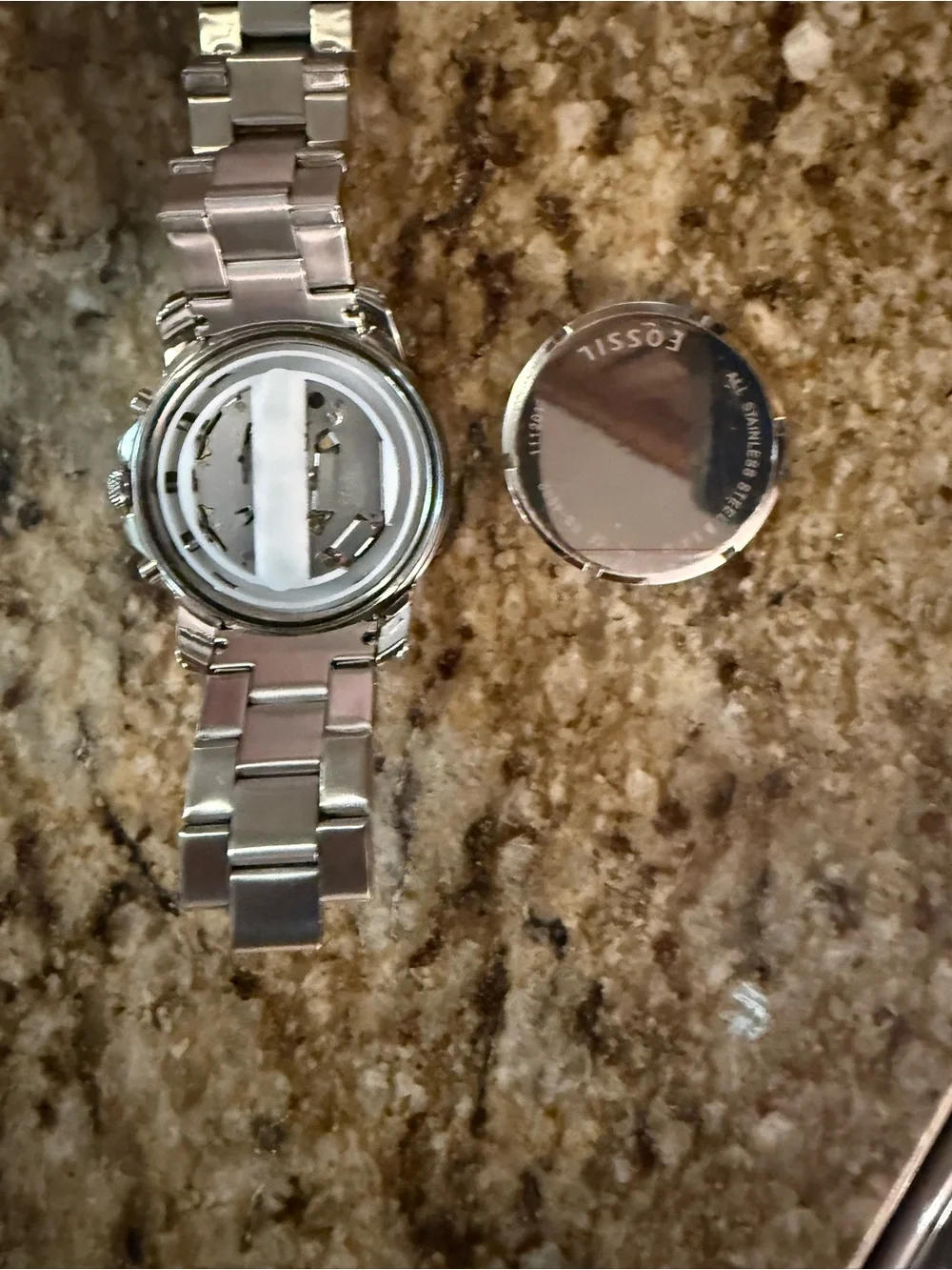 Fossil FS4532 Grant Chronograph Stainless Steel Men's Watch NIB & New Battery